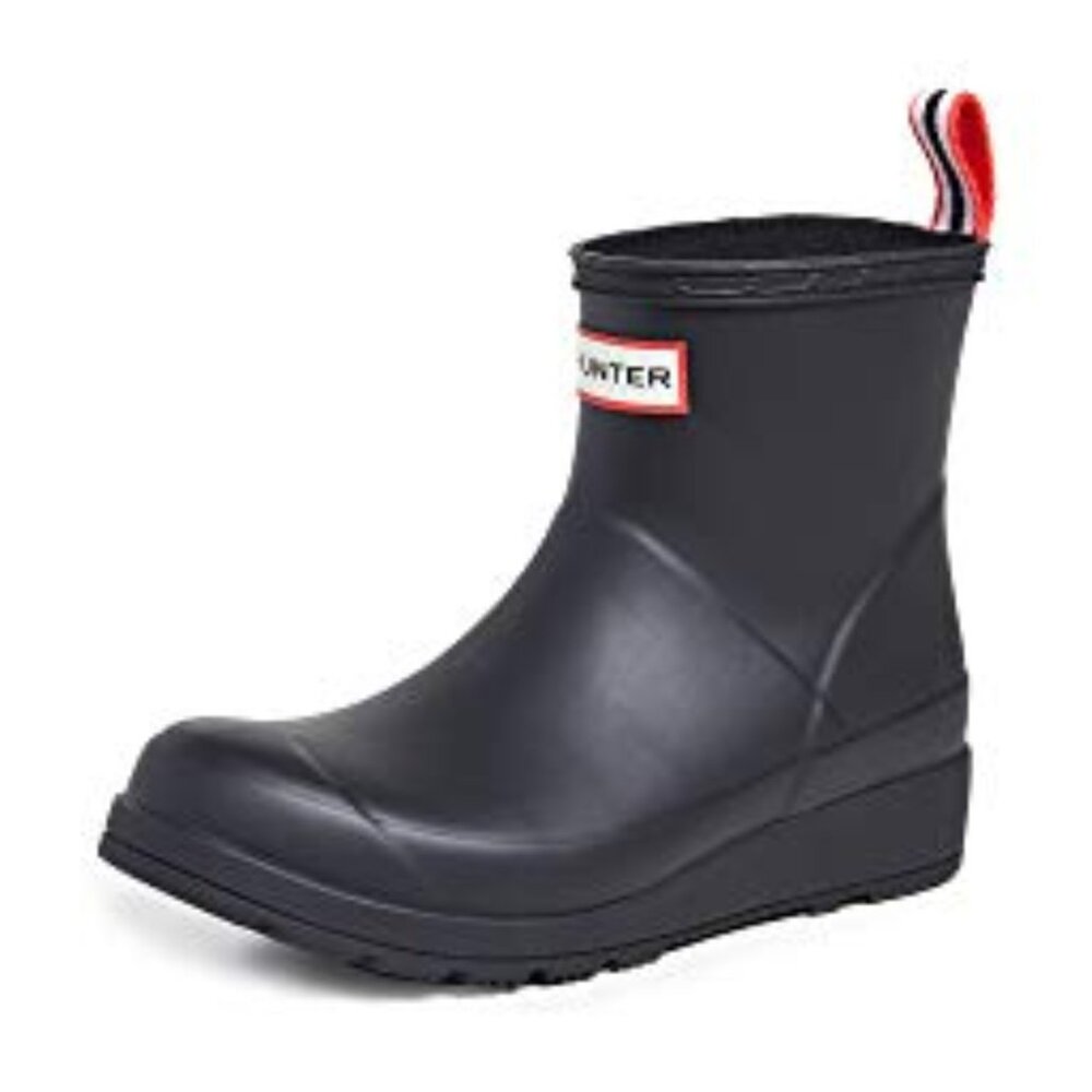 Hunter Original Women's Play Short Waterproof Rain Boots (Black, US Size 7)